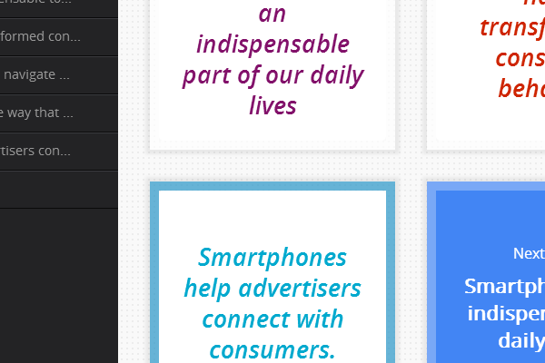 Click on 'Smartphones help advertisers connect with consumers.'