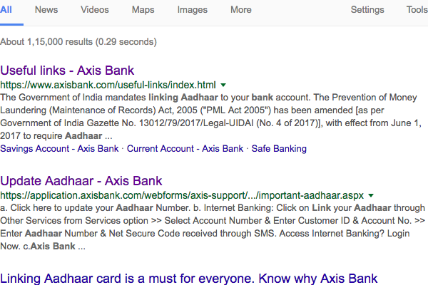 Linking Aadhar With Axis Bank Account Whatfix