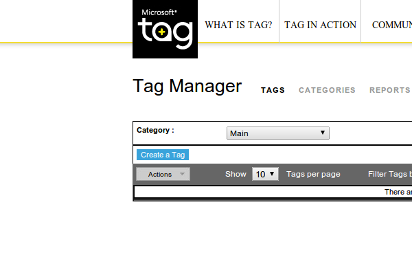 Click on 'Create a Tag'