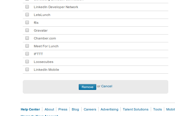 You can review and 'Remove' access for unwanted apps and websites.