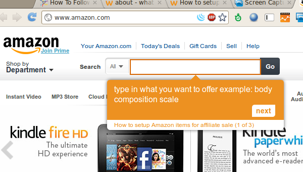 help is shown inline to website